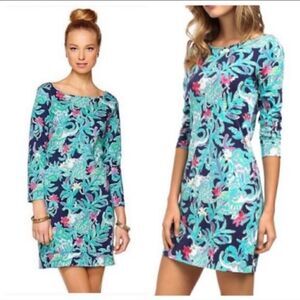 Lilly Pulitzer Marlowe Dress Trunk Show 100% Pima Cotton Tropical Floral
